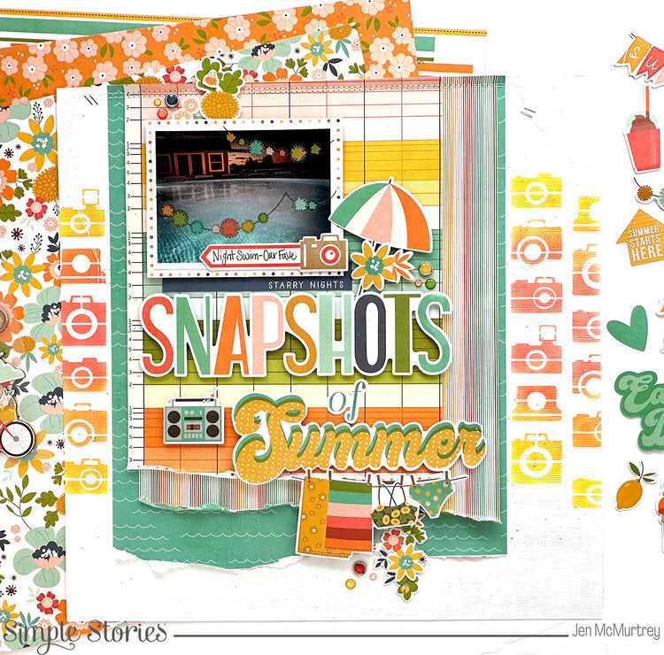 Simple Stories SUMMER SNAPSHOTS 12"X12" Collection Kit