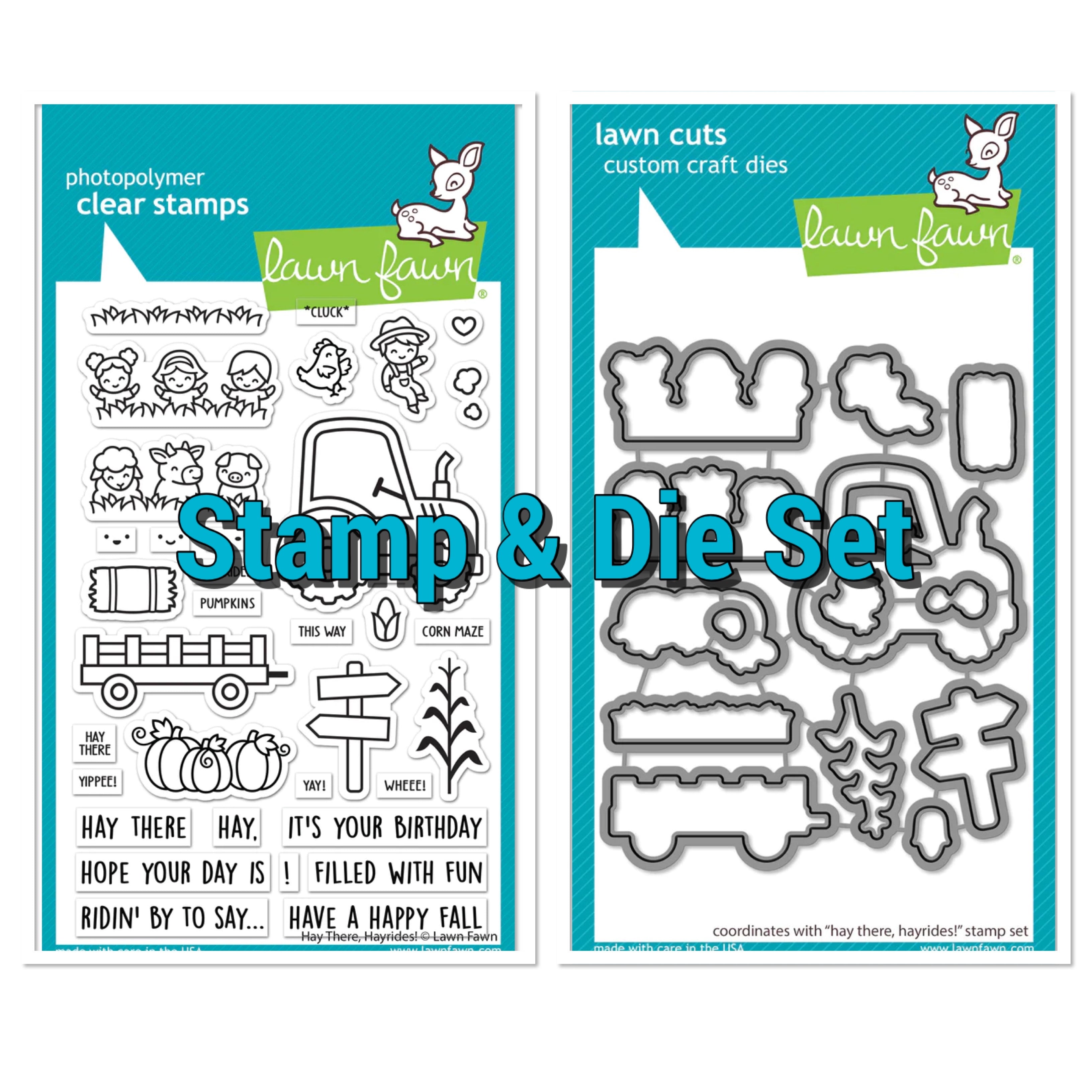 Lawn Fawn HAY THERE, HAYRIDES! Stamp & Die SET