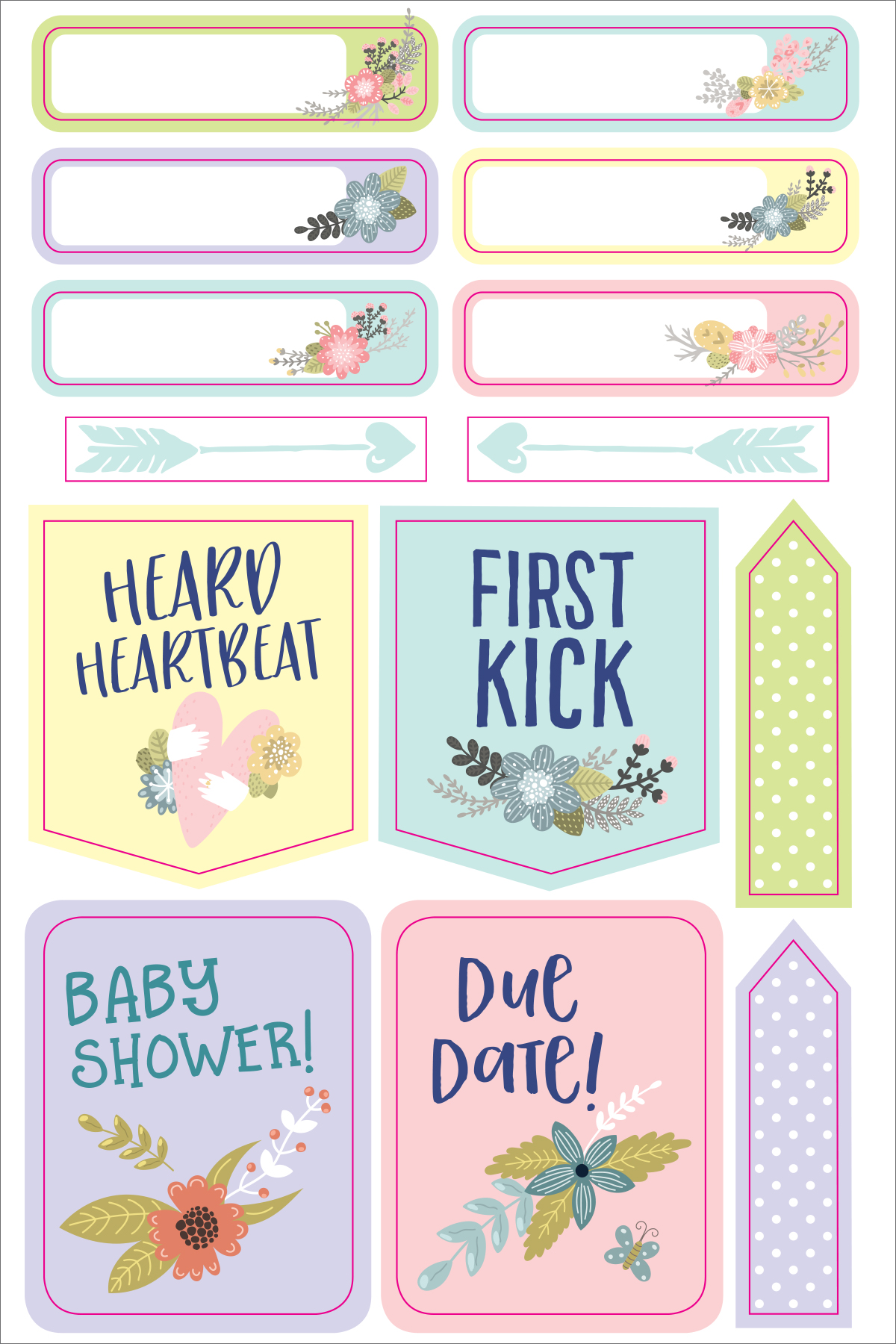 Peter Pauper Planner Stickers PREGNANCY BABY Essentials