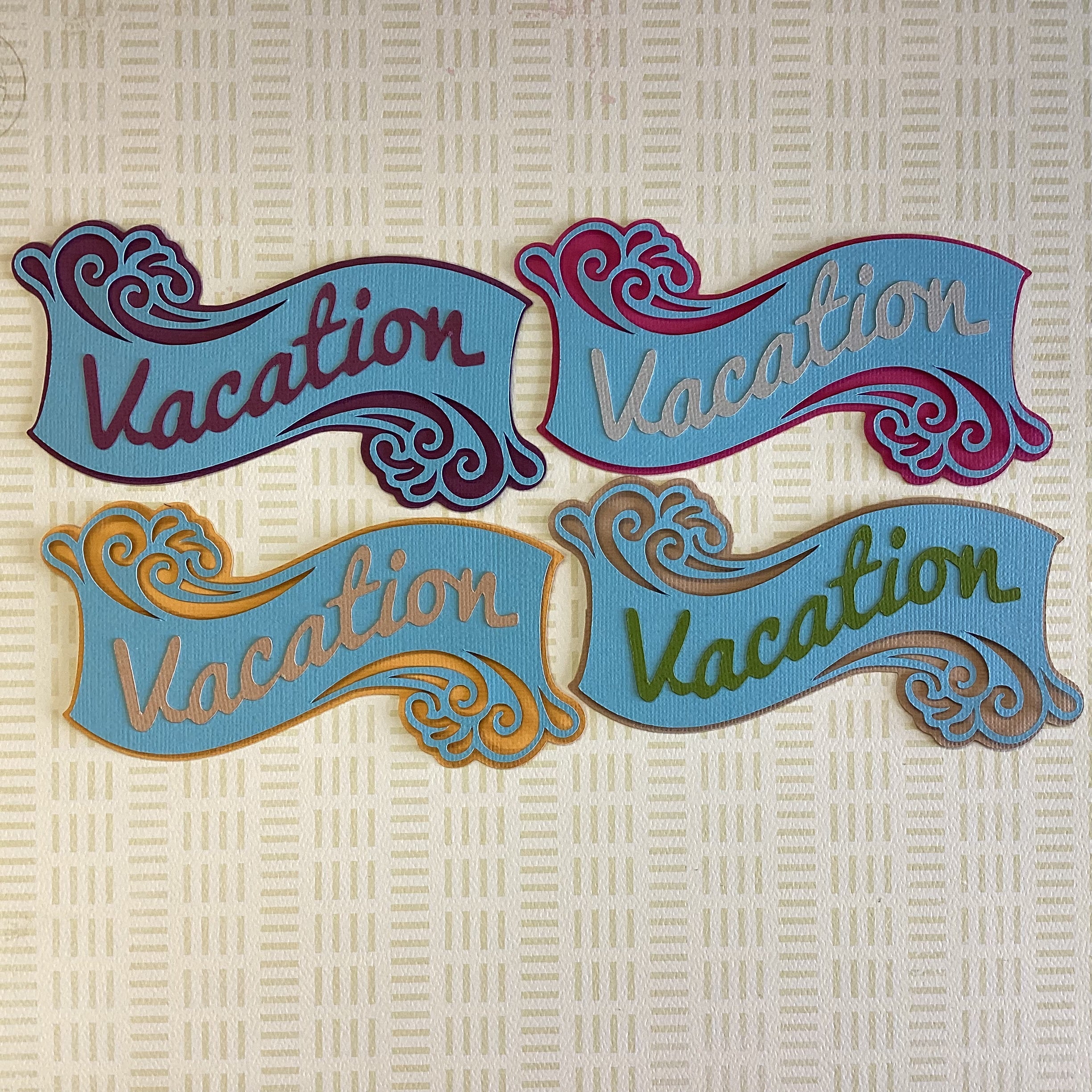 VACATION Travel Scrapbook Die Cuts