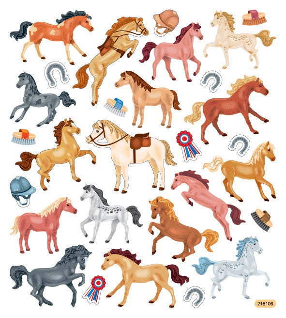 Sticker King HORSES Glitter Stickers 30pc
