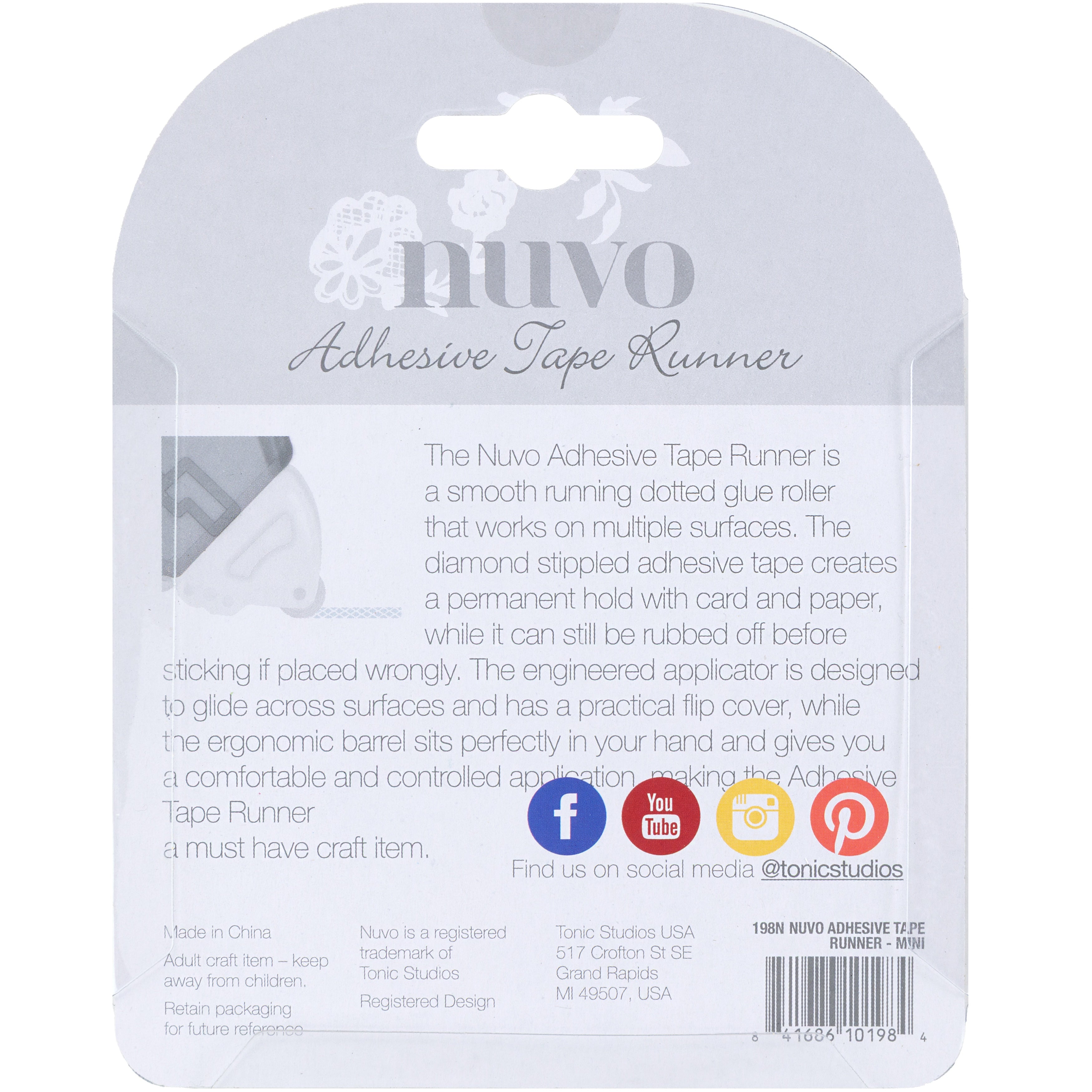 Nuvo MINI DOTTED BLUE Adhesive Tape Runner