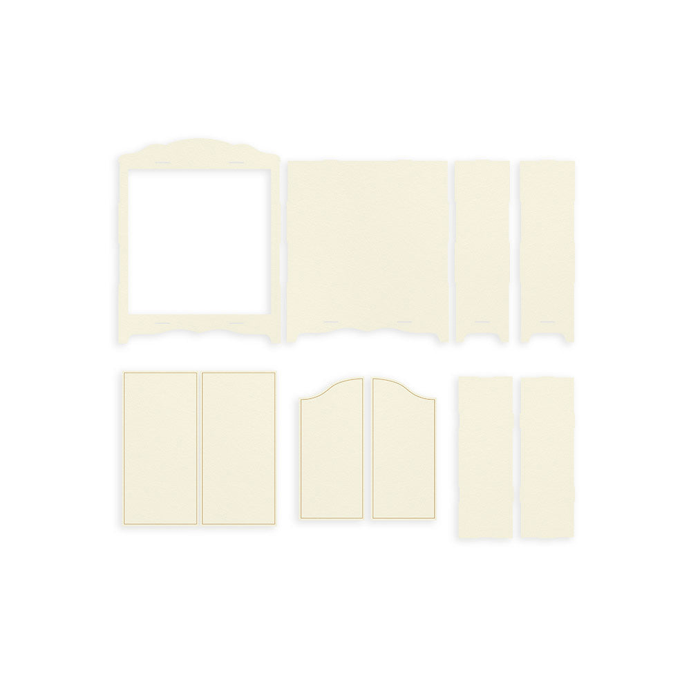 P13 MAGICAL WARDROBE Light Chipboard Embellishments 1 Set