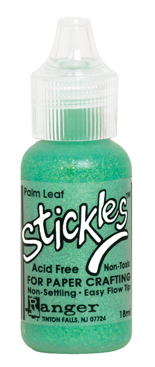 Ranger STICKLES GREENS BLUES PURPLES .5oz Glitter Glue Palm Leaf
