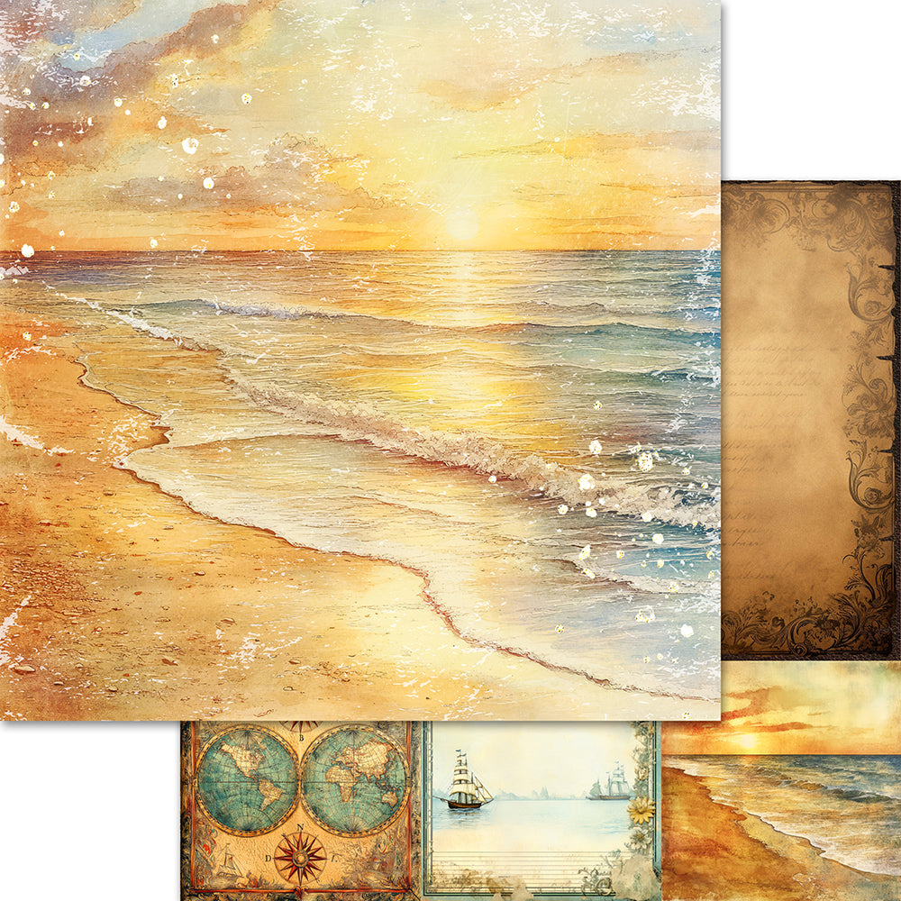 Memory Place Sail Away PARADISE FOUND 05 12X12 Scrapbook Paper