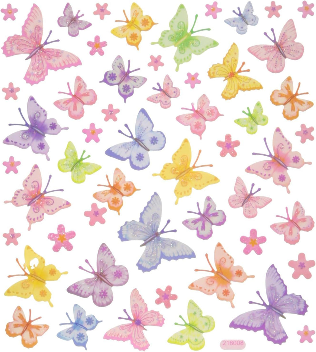 Sticker King BRIGHT WINGS Glitter Stickers 31pc