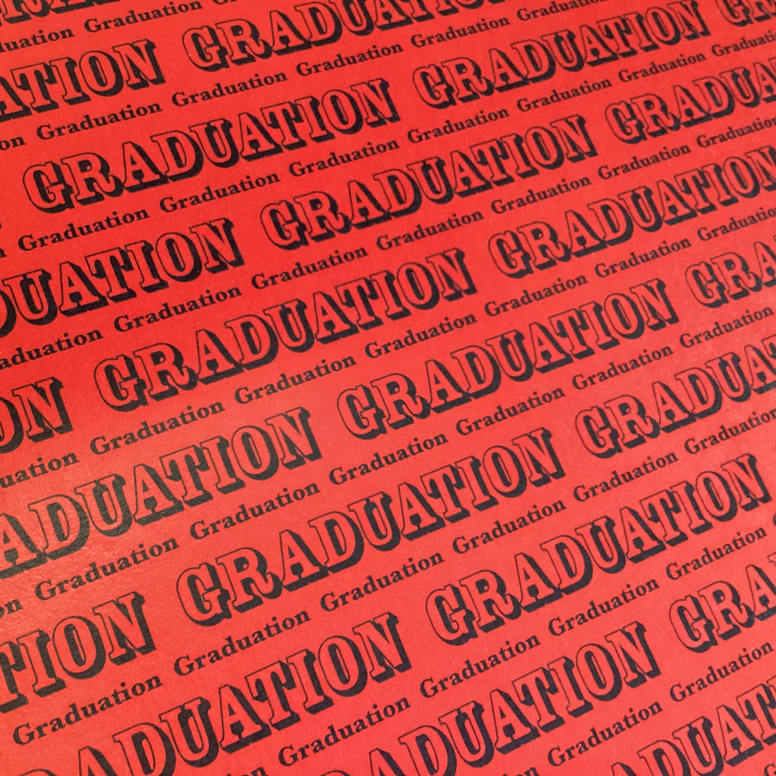 GRADUATION PRIDE RED School 12"X12" Scrapbook Paper