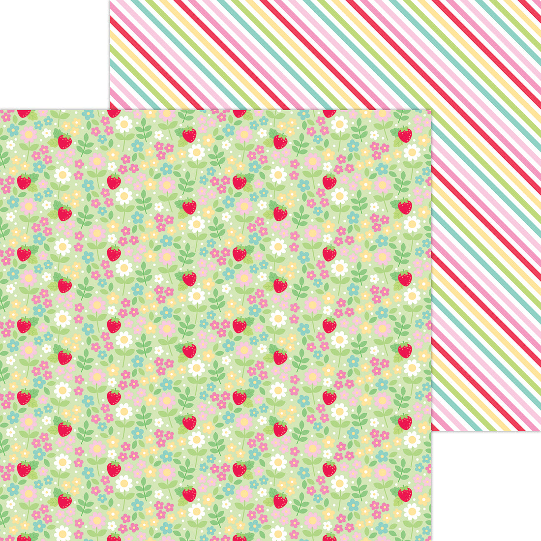 Doodlebug BERRY SWEET 12X12 Paper Pack 13pc