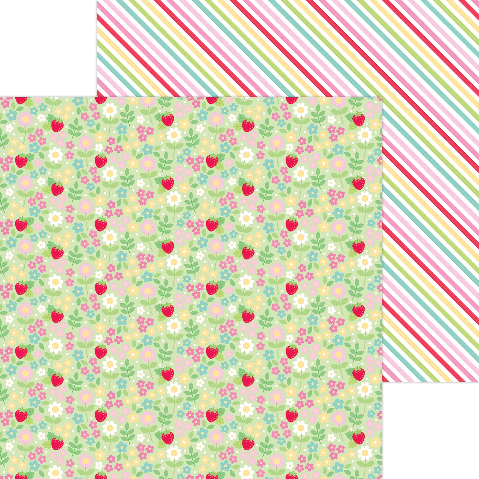 Doodlebug BERRY SWEET 12X12 Paper Pack 13pc