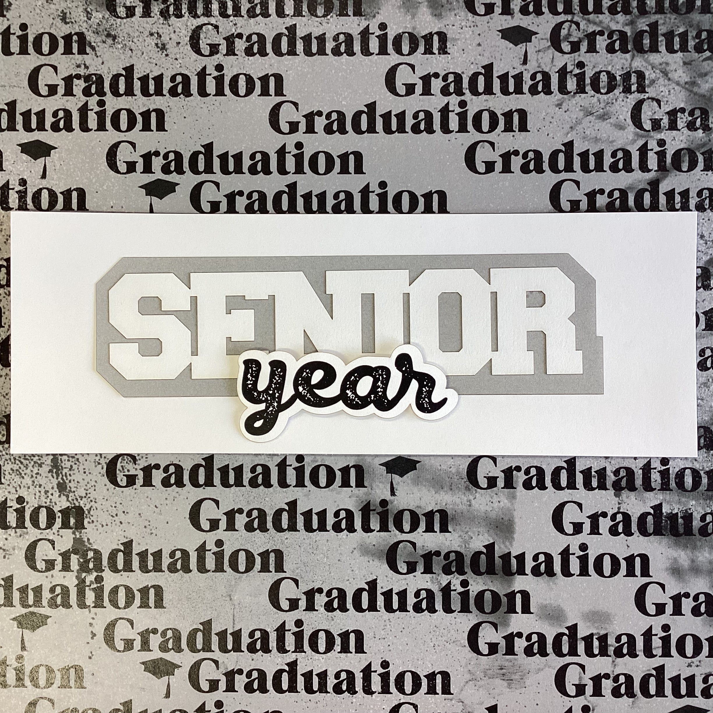 SENIOR YEAR Laser Title Cuts 3"X7" 1pc
