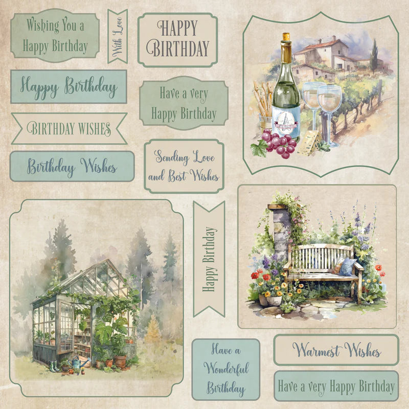 Crafters Companion MODERN MAN 8X8" Topper Pad 48 Sheets