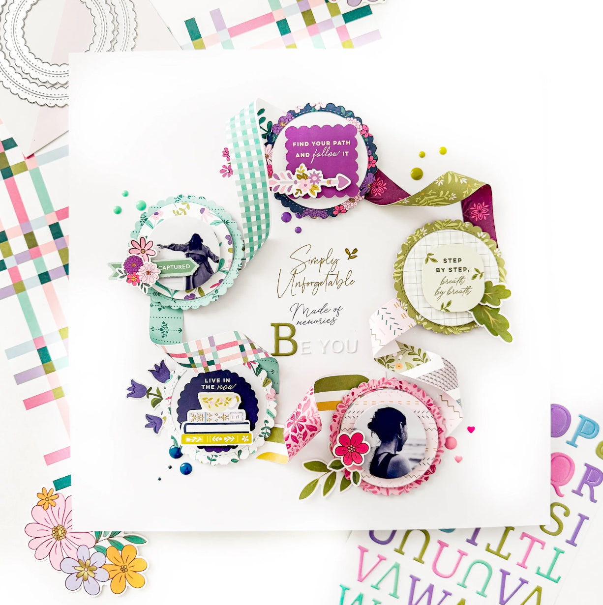 Pinkfresh Paige Evans LOVELY LANE Enamel Shapes 96pc