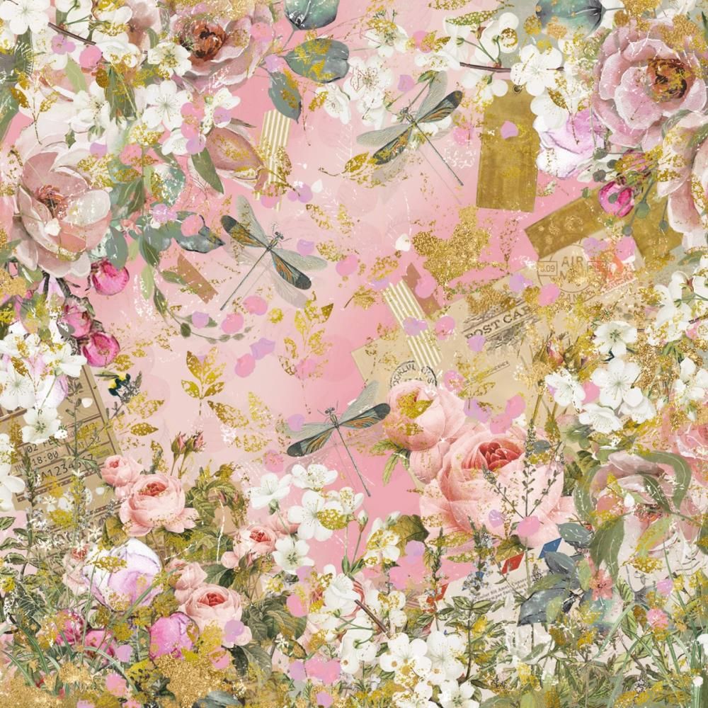 Crafters Companion VINTAGE ROSE Collection 6X6" Paper Pad 36 Sheets