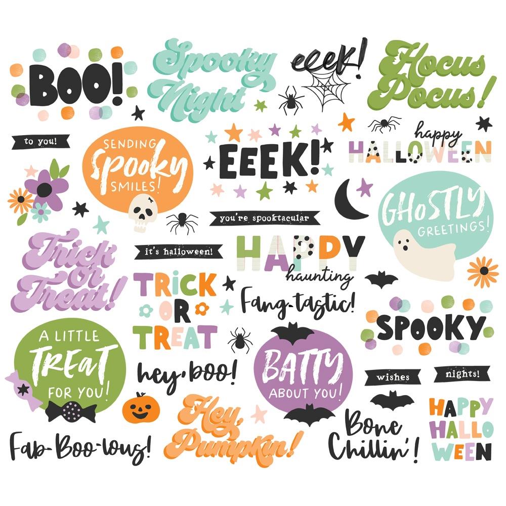 Simple Stories SPOOKY THINGS SENTIMENT BITS Diecuts