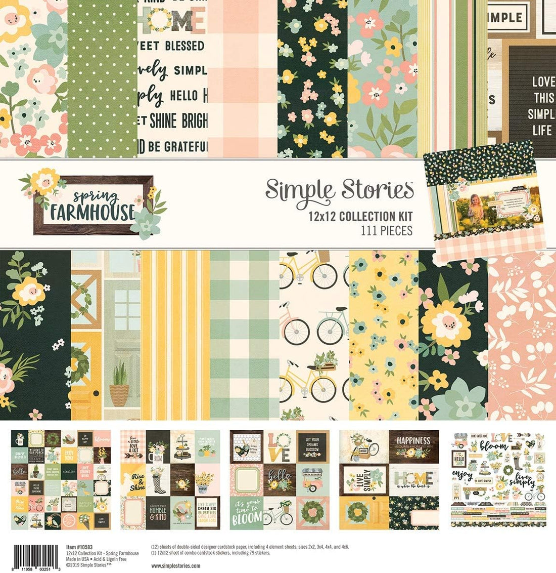 Simple Stories SPRING FARMHOUSE 12"X12" Collection Kit