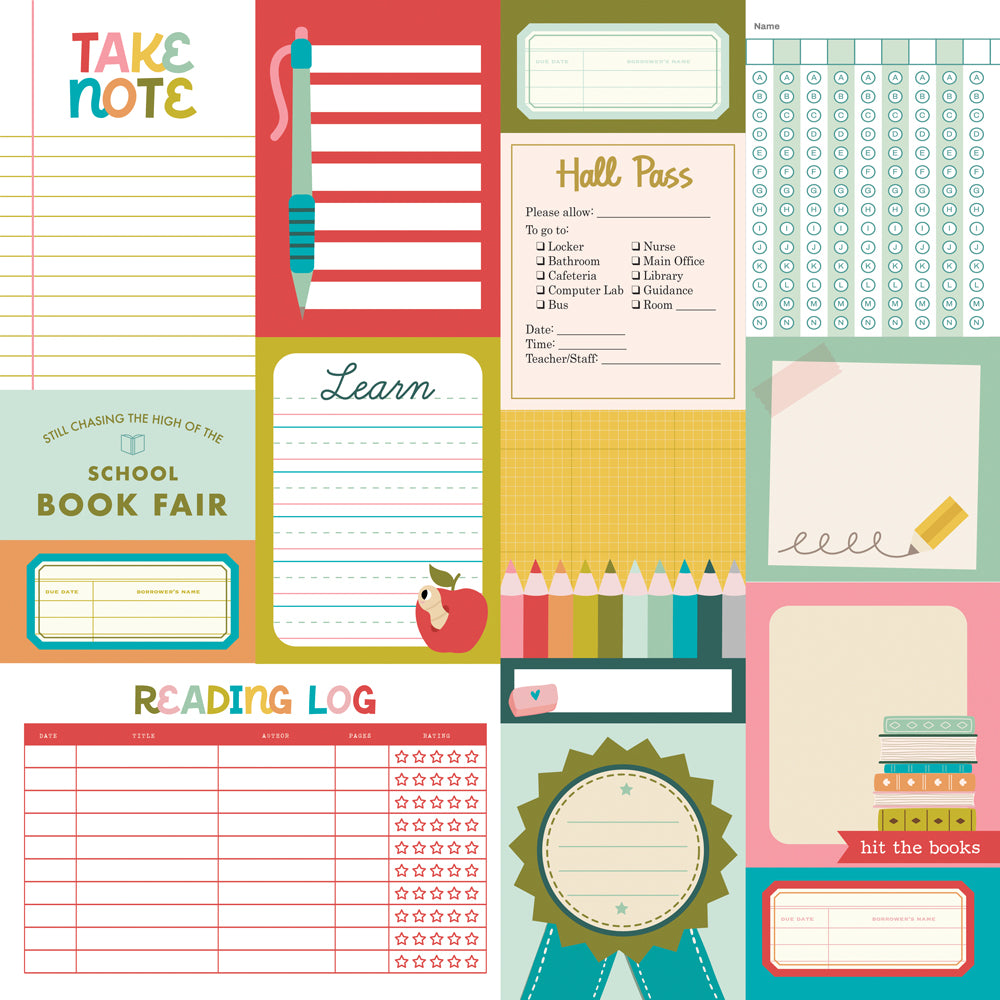 Simple Stories BOOK FAIR 12"X12" Scrapbook Paper