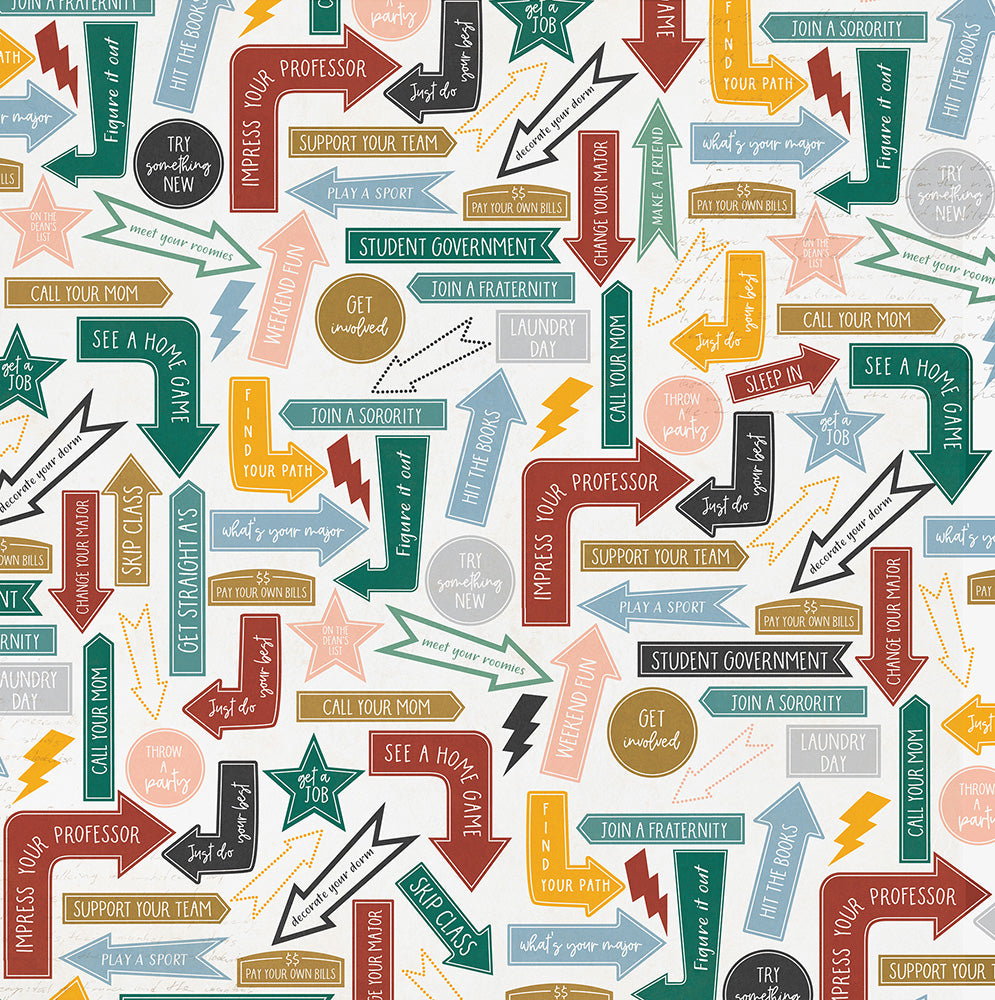 Photoplay CAMPUS LIFE 12X12 Scrapbook Paper