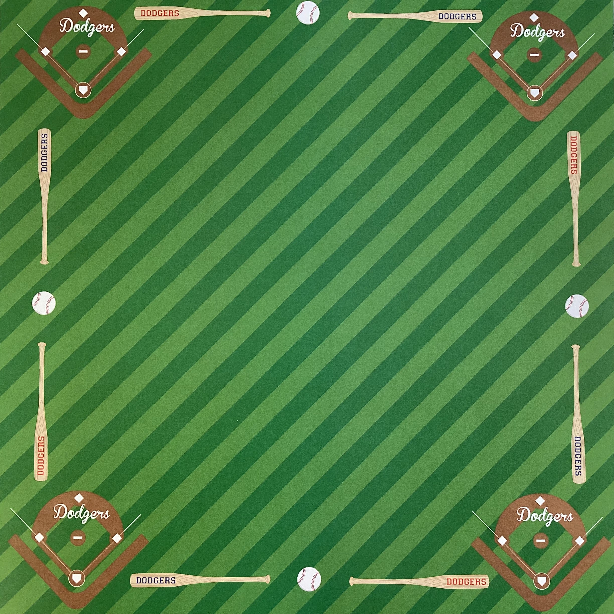 Scrapbooksrus DODGERS BASEBALL 12"X12" Scrapbook Paper Kit 12 Sheets