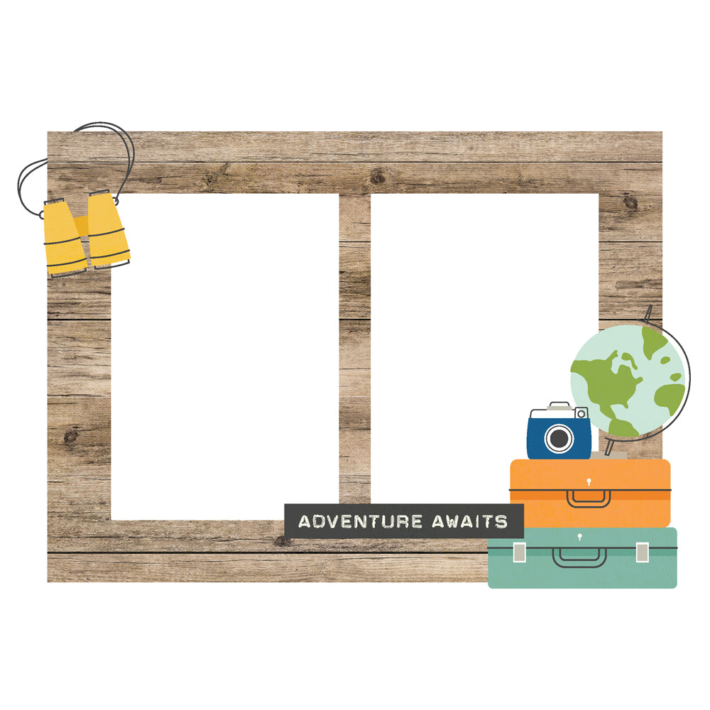 Simple Stories HAPPY TRAVELS Chipboard Frames 6pc