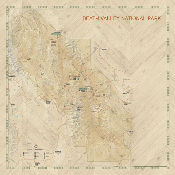 Scrapbook Customs NATIONAL PARK MAP AND WORDS 12"X12" Scrapbook Paper