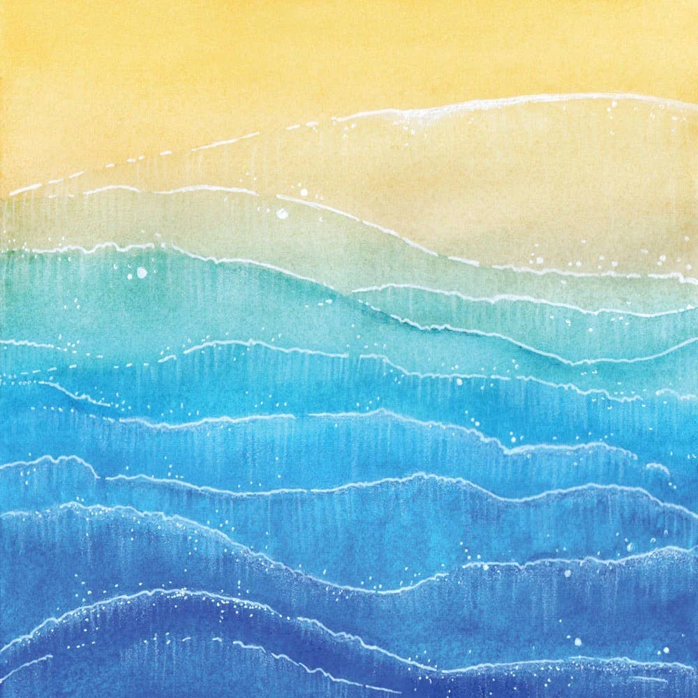 Paper House PAINTED WAVES 12X12 Scrapbook Paper