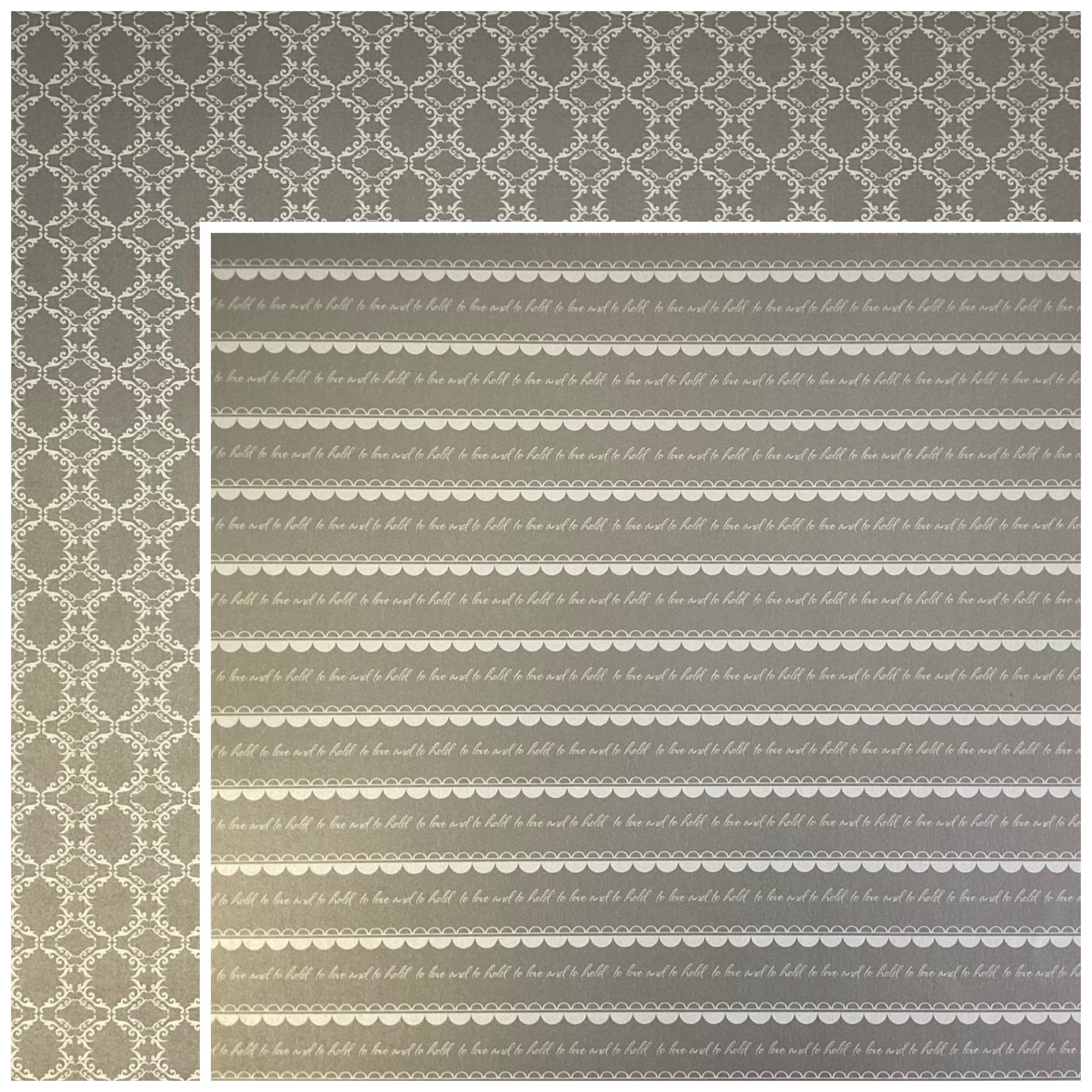 Bella! SHIMMER WEDDING 12X12 Scrapbook Paper