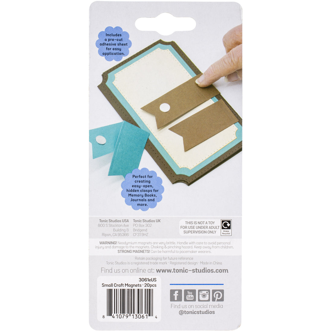 Tonic SMALL CRAFT MAGNETS 20 Magnetic Discs 10mm