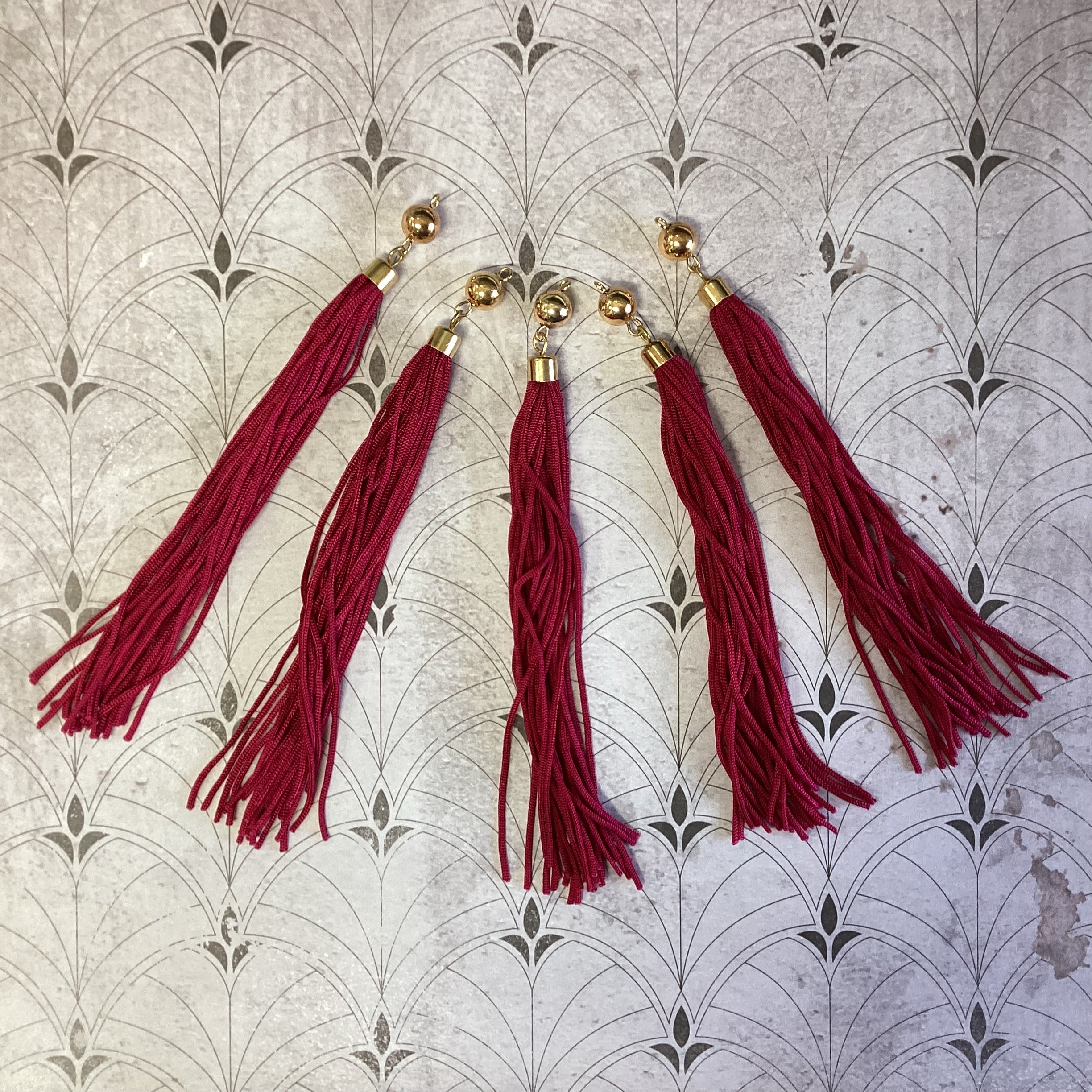 Scrapbooksrus DECORATIVE GOLD BALL TASSELS 5”