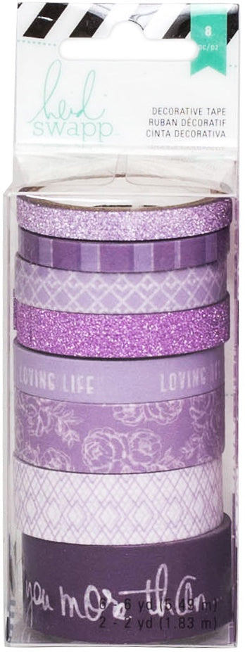 Heidi Swapp Purple DECORATIVE TAPE 8pc