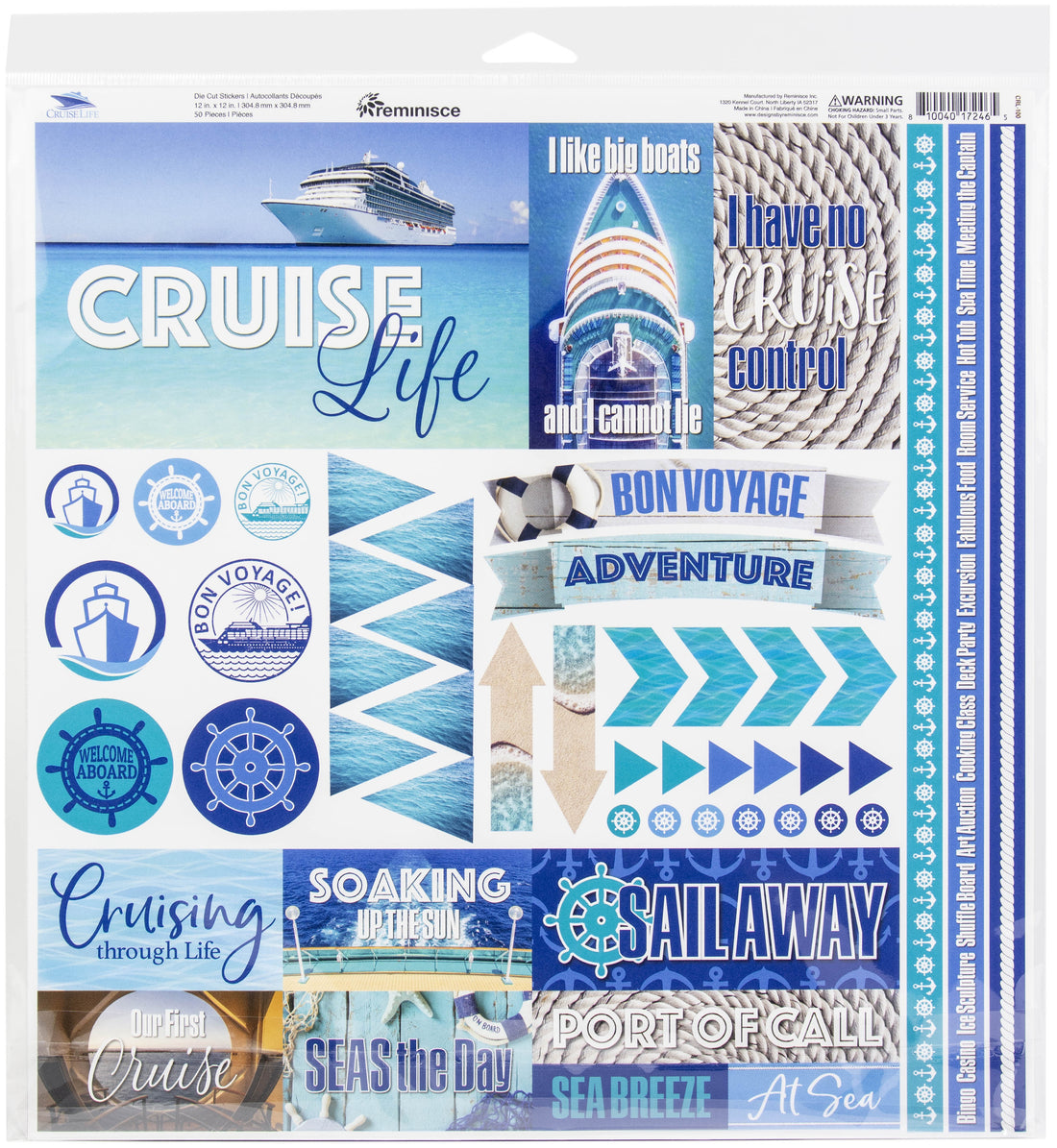 Reminisce CRUISE LIFE 12"X12" Scrapbook Kit 9pc