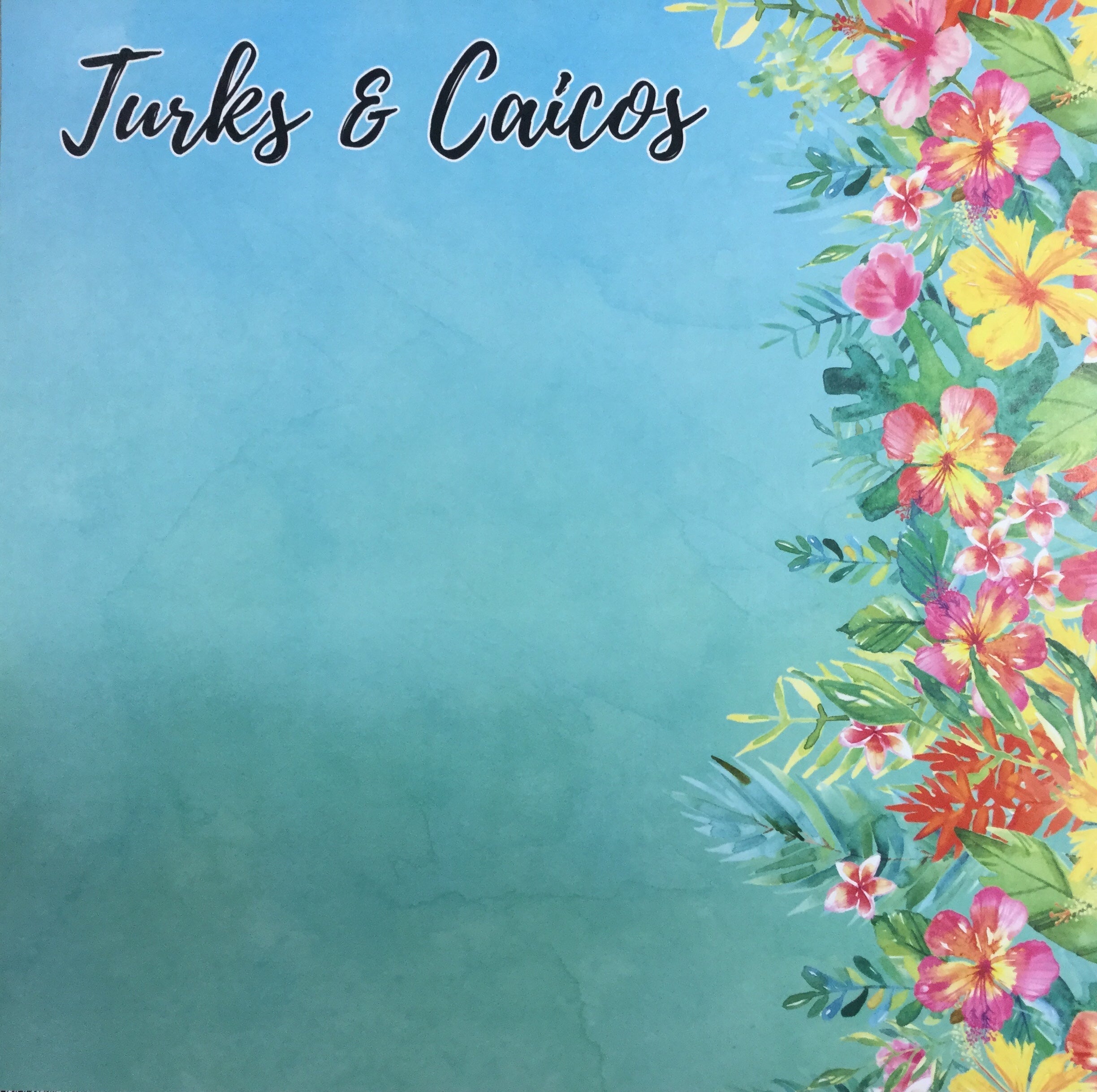 Scrapbook Customs TURKS & CAICOS Getaway 12"X12" Travel Paper Scrapbooksrus