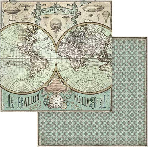 Stamperia VOYAGES FANTASTIQUES 8"X8" Scrapbook Paper Pack