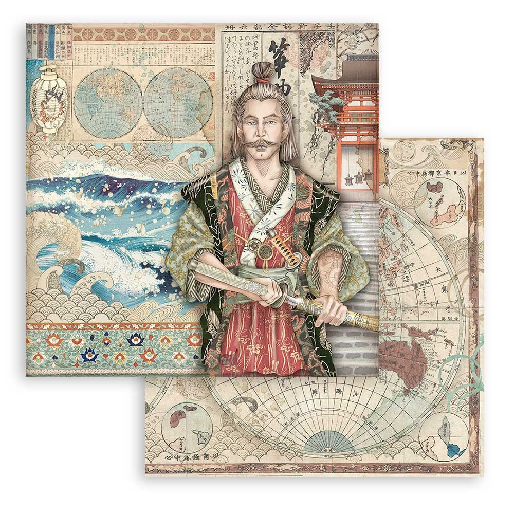 Stamperia SIR VAGABOND IN JAPAN 12"X12" Scrapbook Paper Pack
