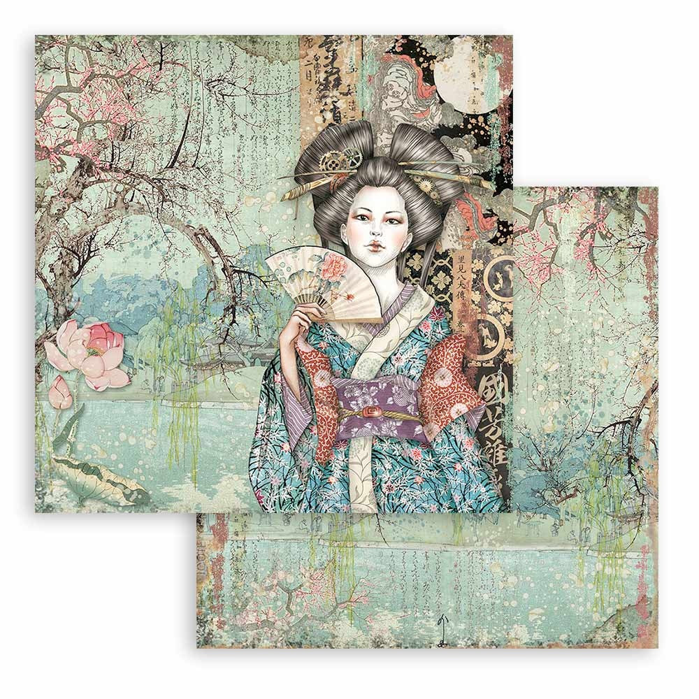 Stamperia SIR VAGABOND IN JAPAN 12"X12" Scrapbook Paper Pack