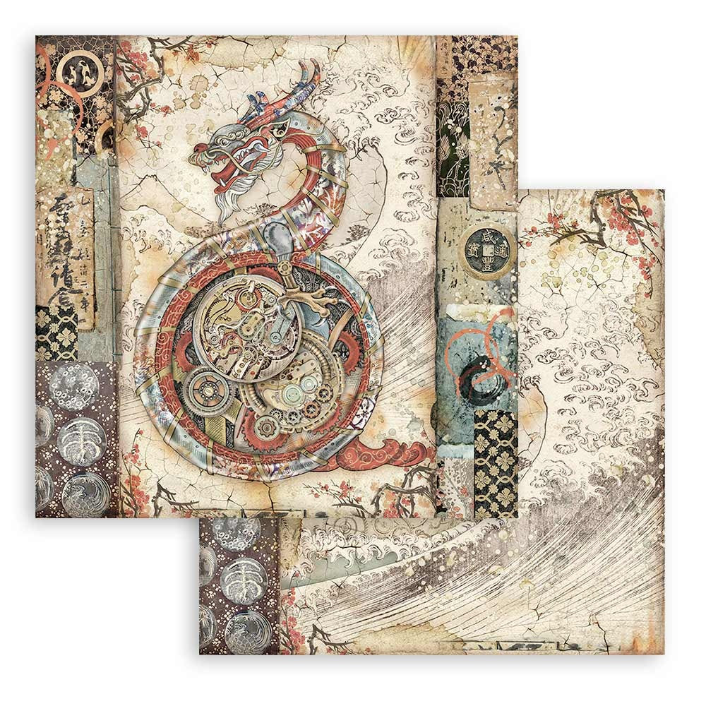 Stamperia SIR VAGABOND IN JAPAN 12"X12" Scrapbook Paper Pack