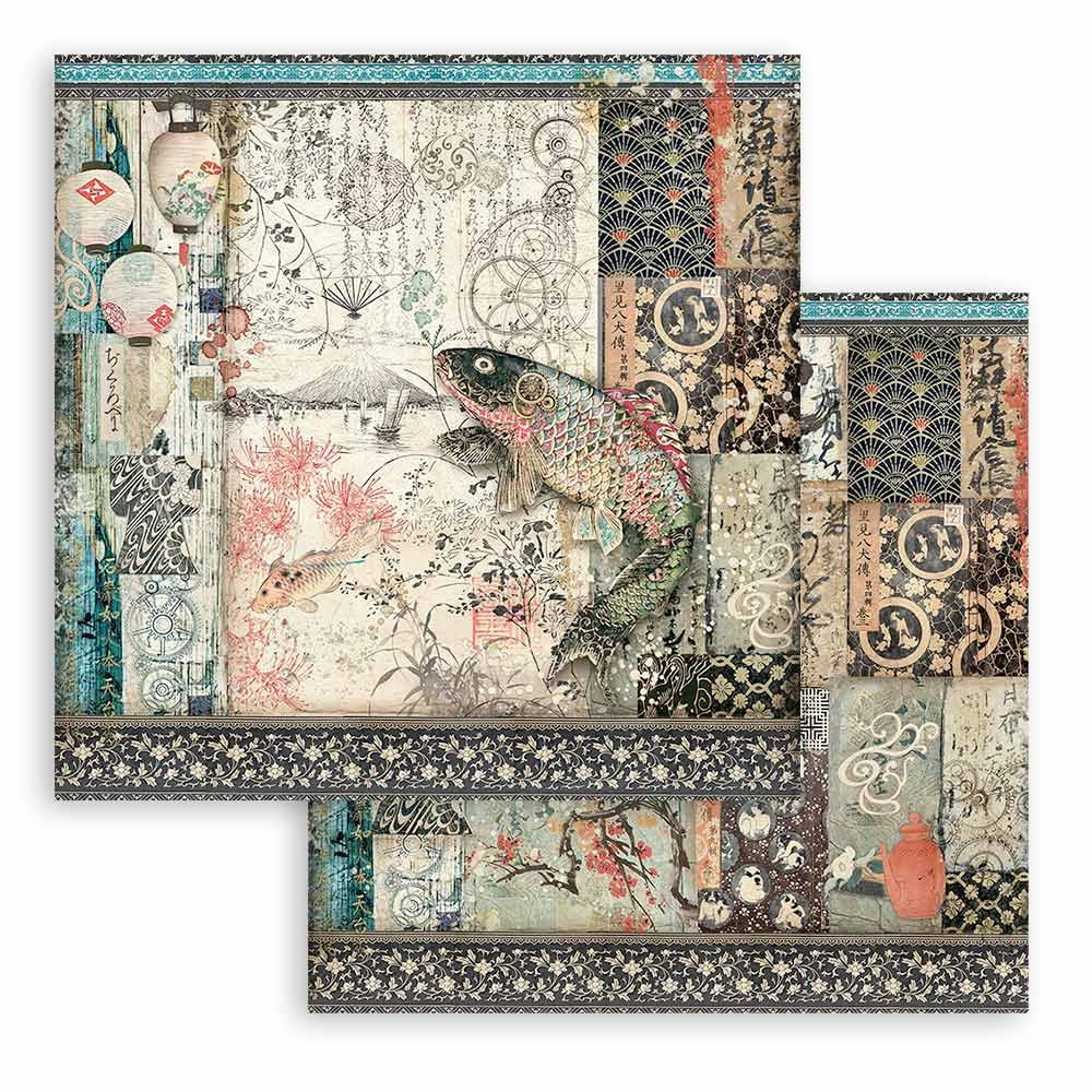 Stamperia SIR VAGABOND IN JAPAN 12"X12" Scrapbook Paper Pack