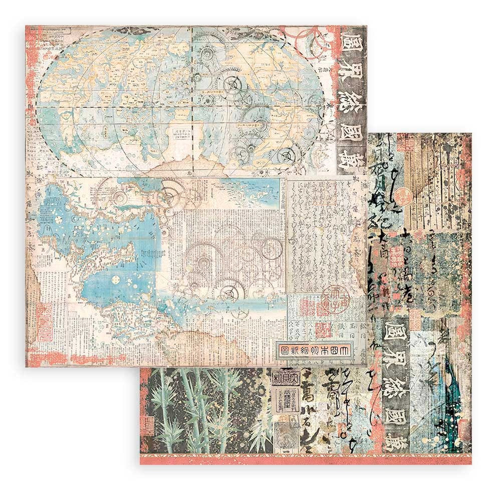 Stamperia SIR VAGABOND IN JAPAN 12"X12" Scrapbook Paper Pack