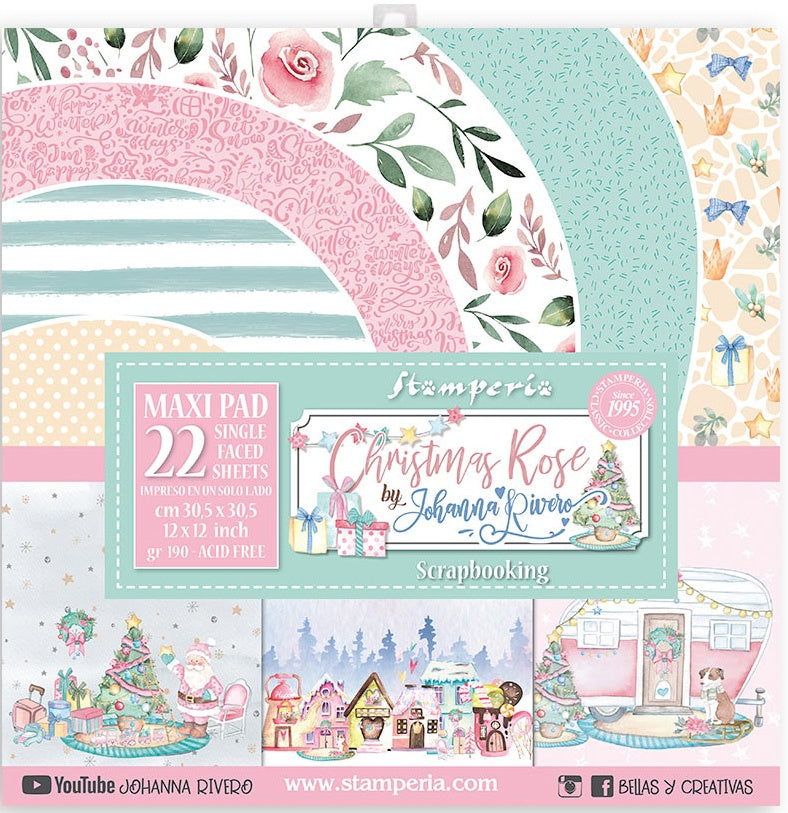 Stamperia CHRISTMAS ROSE 12"X12" Maxi Paper Pad