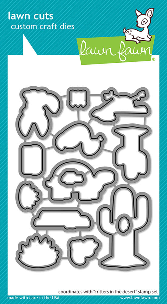 Lawn Fawn CRITTERS IN THE DESERT Stamps & Die SET