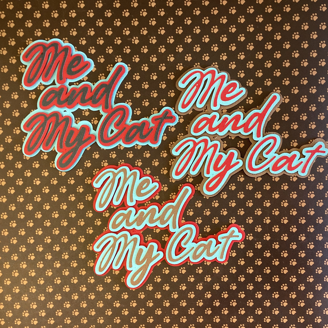 Scrapbooksrus ME AND MY CAT Diecut Pet Scrapbook Die Cut Embellishments