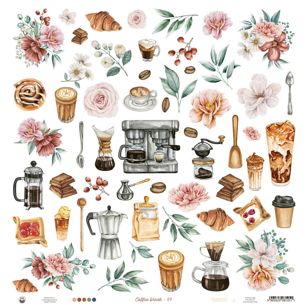 P13 COFFEE BREAK 07 12"X12" Breakfast Scrapbook Paper Scrapbooksrus LasVegas
