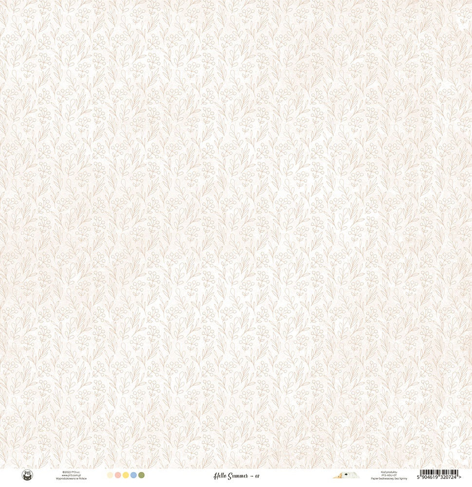 P13 HELLO SUMMER 07 12"X12" Cutapart Scrapbook Paper