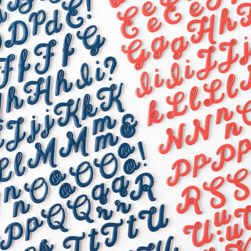 American Crafts Thickers Flags & Frills Foam Cardstock Letter Stickers