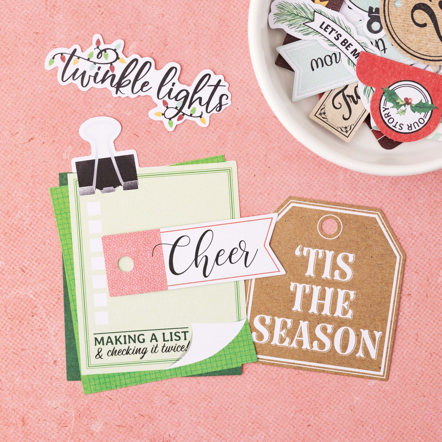 Vicki Boutin EVERGREEN & HOLLY Embellishments DieCuts 50pc