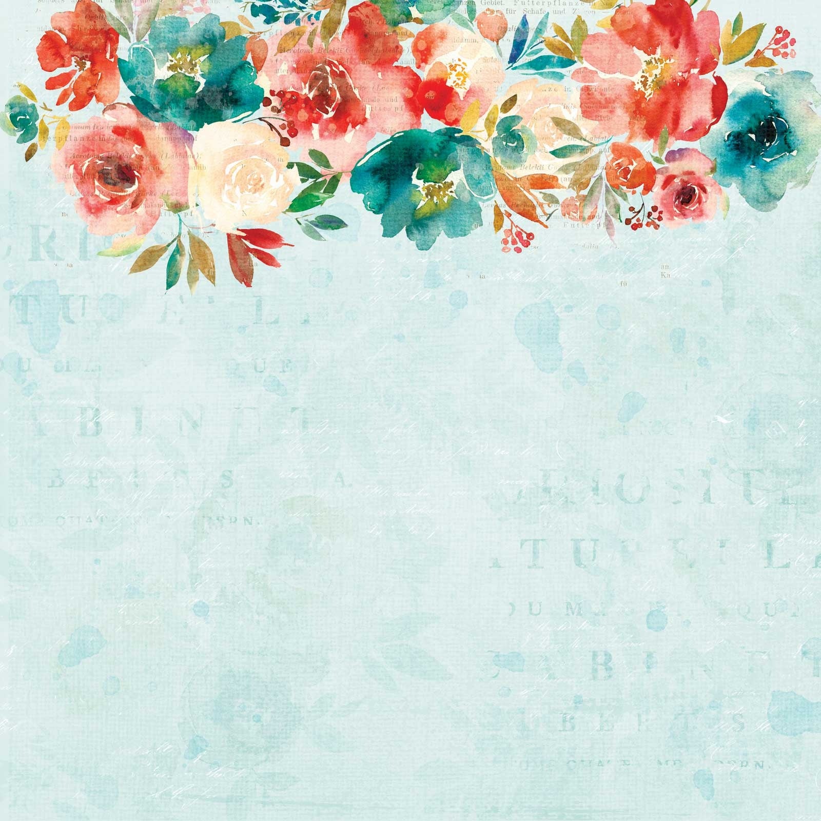 49 and Market ArtOptions ALENA FULL BLOOM 12"X12" Scrapbook Paper