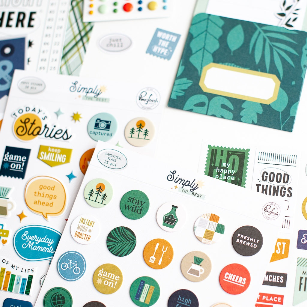 Pinkfresh Studio SIMPLY THE BEST Cardstock Flair 25pc