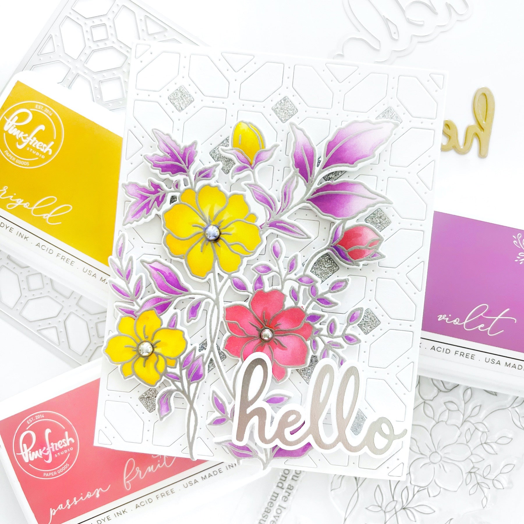 Pinkfresh Studio BEYOND MEASURE Clear Stamp & Die Set 6pc