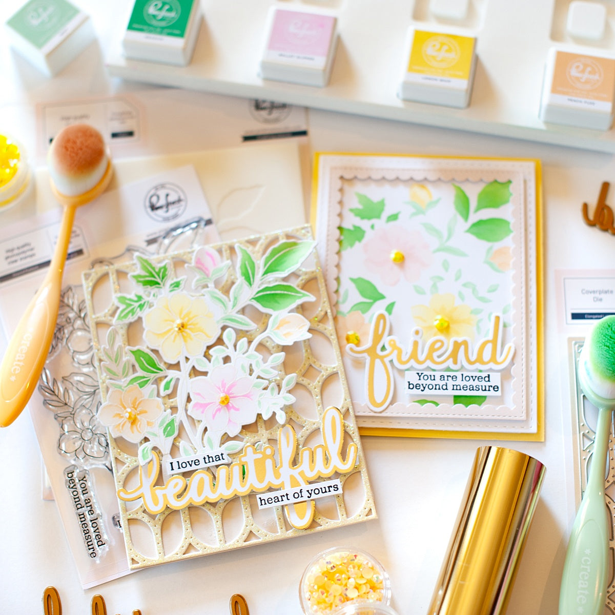 Pinkfresh Studio BEYOND MEASURE Clear Stamp & Die Set 6pc