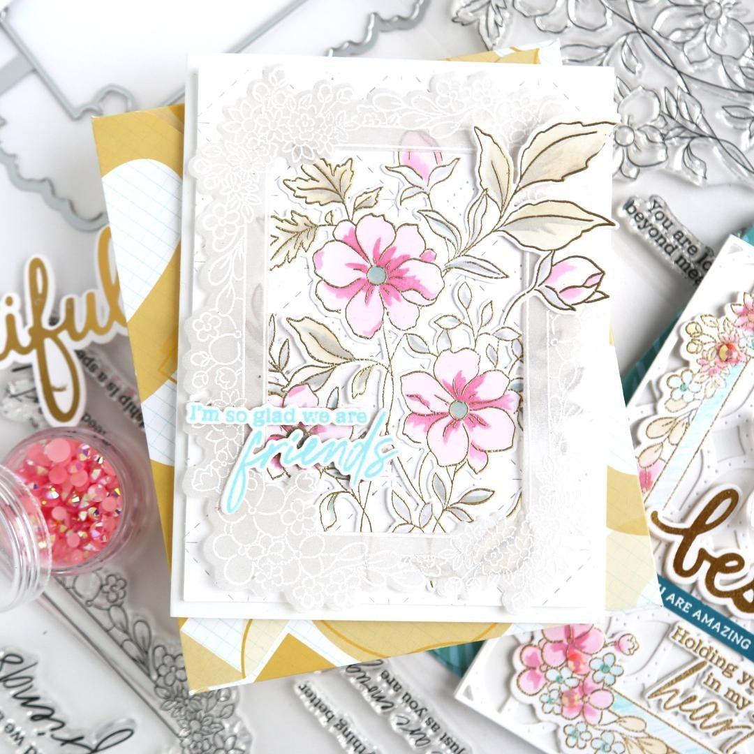 Pinkfresh Studio BEYOND MEASURE Clear Stamp & Die Set 6pc
