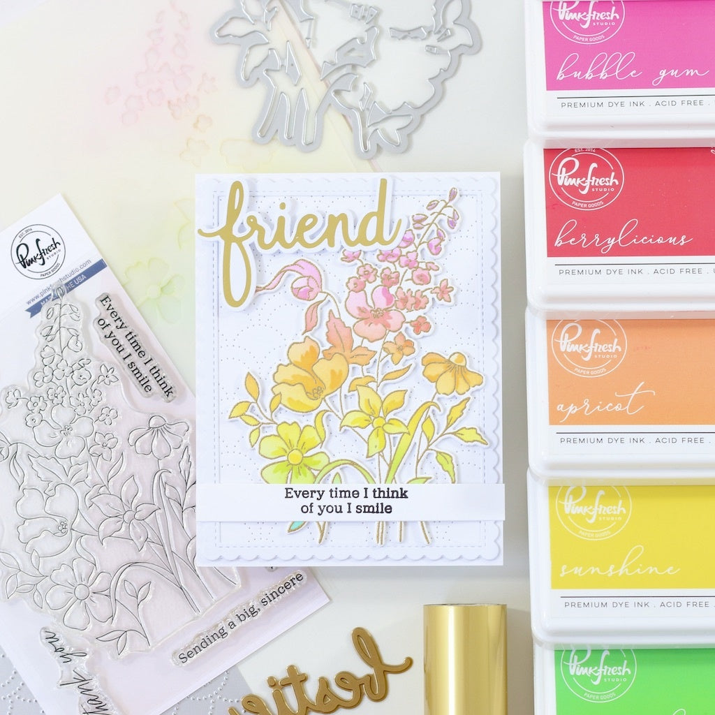 Pinkfresh Studio HAPPY DANCE Clear Stamp & Die Set 9pc